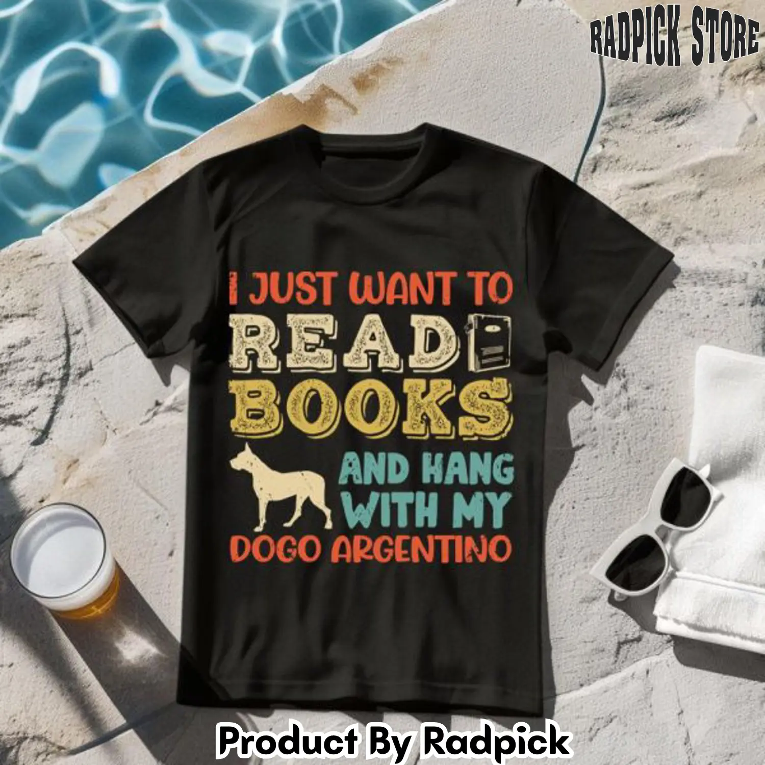 Dogo argentino mom i just want read books tshirt rp2555296
